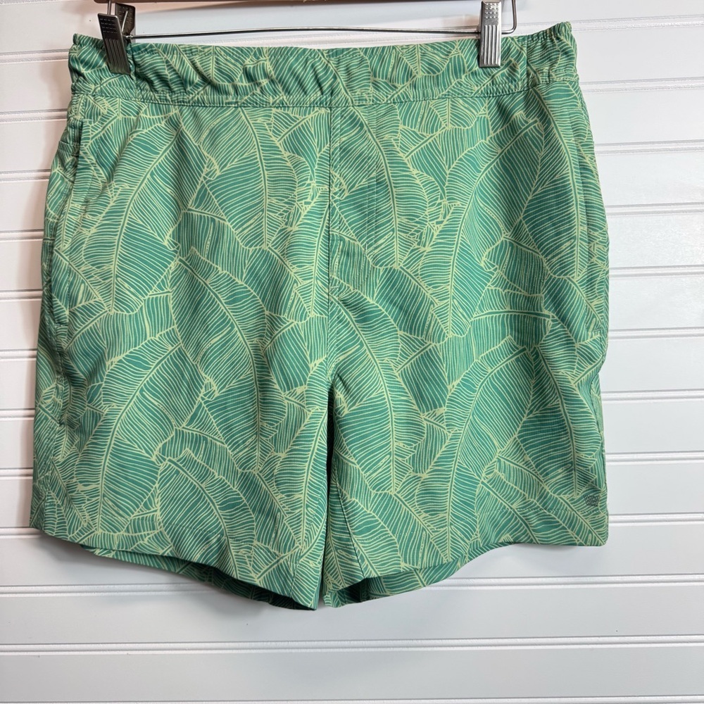 Mack Weldon Swim Trunks Shorts Men Size Medium Succulent Tropic Green 6" Inseam